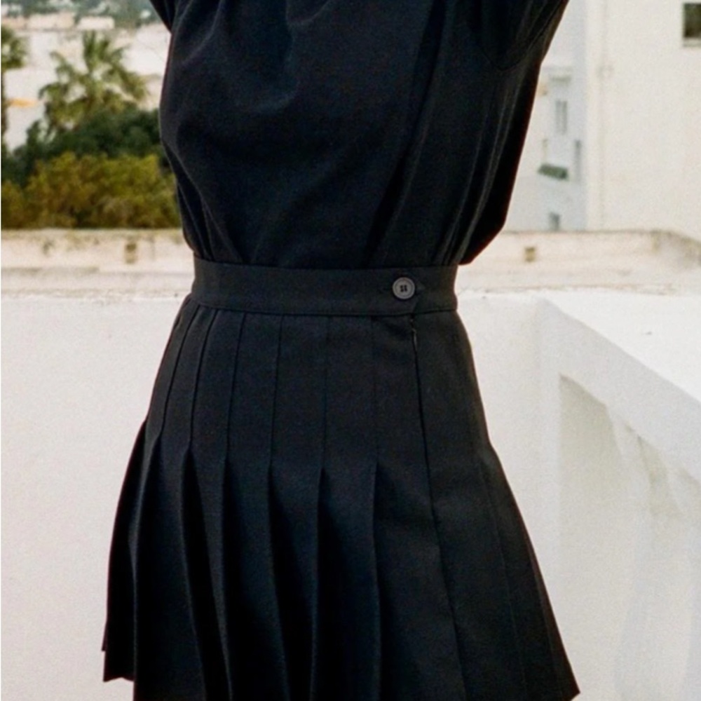 American Apparel Pleated Tennis Mini Skirt